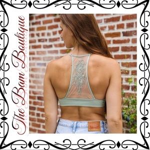 Tattoo Mesh Racerback Bralette